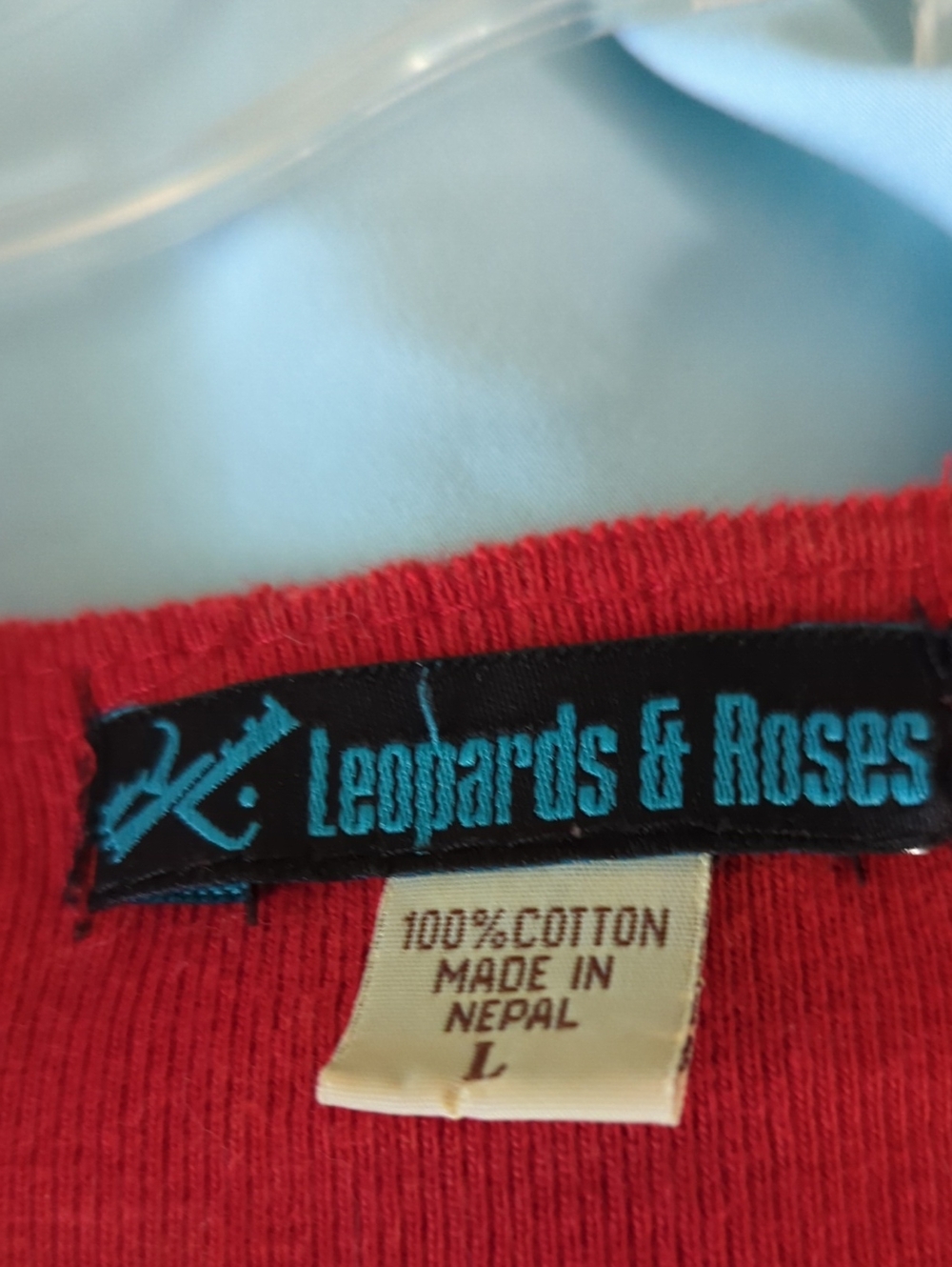 Leopards & Roses Red & Blue Dress - Picture 3 of 10